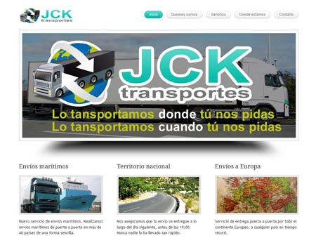 Microsite JCK Transportes